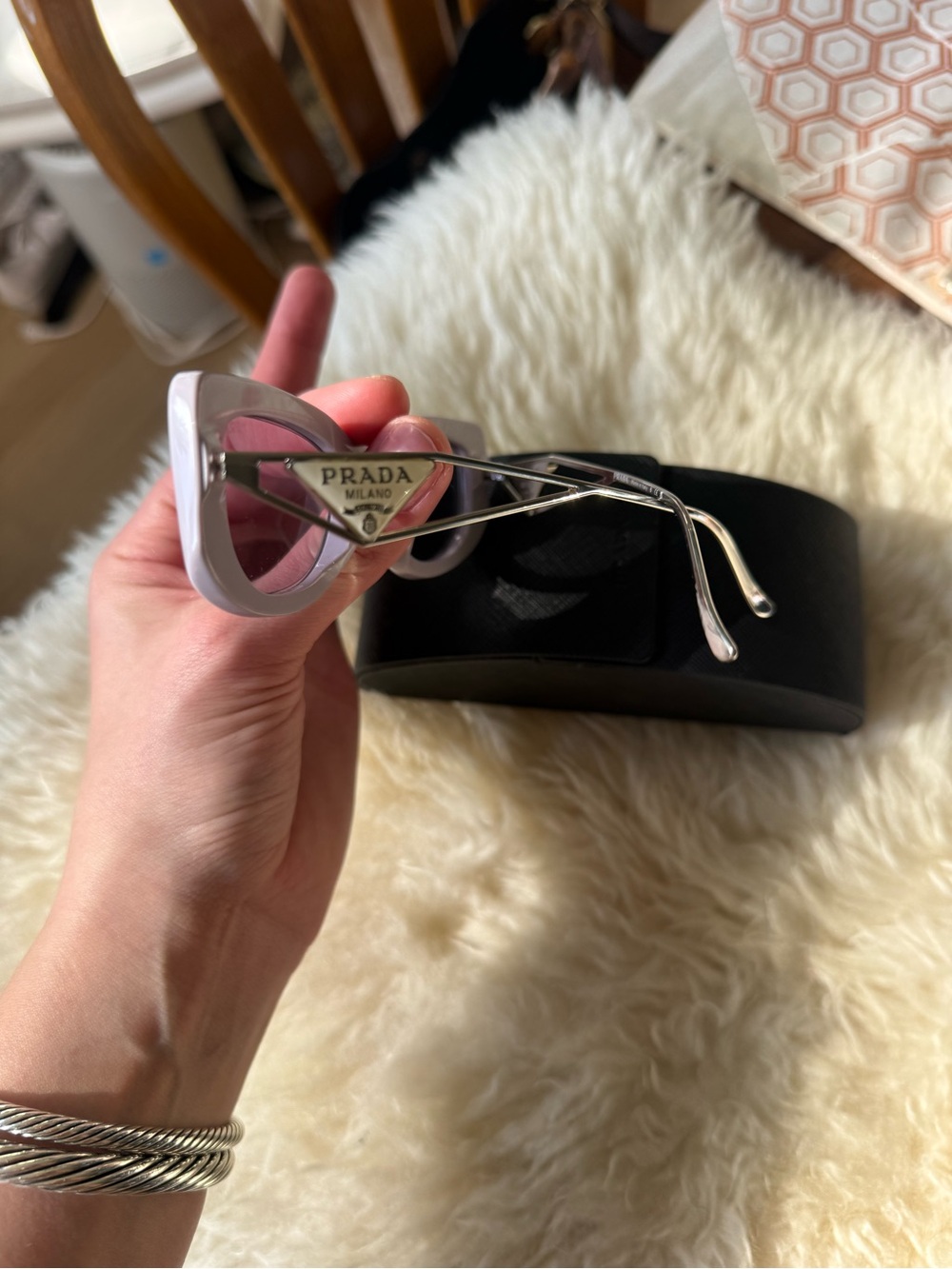 Prada Women's Lilac Sunglasses - Picture 2 of 4